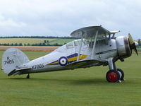 G-AMRK @ EGSU - Gloster Gladiator I G-AMRK The Shuttleworth Trust painted as Royal Air Force K7985
