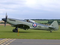 G-KASX @ EGSU - Supermarine Seafire F.XVII G-KASX Kennet Aviation painted as Royal Navy SX336/105VL