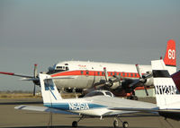 N838D @ SCK - Refueling, working the Altamont, Ca. fire