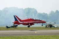 XX264 @ EGKB - XX264, a BAE Hawk T1a of the Red Arrows Aerobatic Display Team, of the Royal Air Force. Seen here arriving at the Biggin Hill Air Fair Press Day, 1st of June 2007, Biggin Hill Airport, Kent U.K. - by Sean Mulcahy