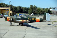 SE-IGK @ ESOW - Saab Safir at Västerås Hässlö airport in Sweden.
