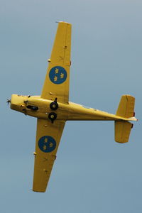SE-LAP @ ESSF - Saab Safir flying over Hultsfred-Vimmerby airport, Sweden. - by Henk van Capelle