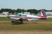 N2201M @ KOSH - Mooney M20J - by Mark Pasqualino