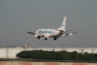 YR-BAA @ EBBR - flight JOR123 is descending to rwy 25L