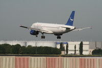 YK-AKE @ EBBR - flight RB427 is descending to rwy 25L