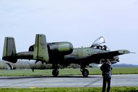 80-0227 @ EHLW - The Woodbridge/Bentwaters A-10's were regular visitors whenever there was something wrong with the ordonace over the nearby Cornfield range. The Leeuwarden fire brigade had to solve these problems... - by Joop de Groot