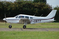 G-CBTT @ EGSX - Piper PA-28-181 departs North Weald - by Terry Fletcher