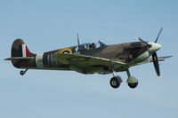 G-MKVB @ EGSU - 42. BM597 returning to Duxford