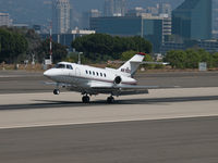 N876QS @ KSMO - N876QS arriving on RWY 21 - by Torsten Hoff