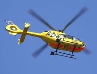 D-HSOS @ EDKB - Eurocopter EC135P1 of ADAC Luftrettung (EMS) in flight at the Bonn-Hangelar centennial jubilee airshow - by Ingo Warnecke