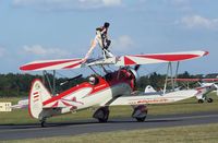 OE-AWW @ EDKB - Stearman E75 (N2S-5) at the Bonn-Hangelar centennial jubilee airshow