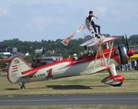 OE-AWW @ EDKB - Stearman E75 (N2S-5) at the Bonn-Hangelar centennial jubilee airshow