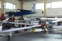 D-EDWH @ EDKB - Piper PA-28R-201T Turbo-Arrow III in a maintenance hangar during the Bonn-Hangelar centennial jubilee airshow