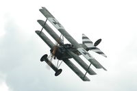 SE-XXZ @ ESKD - Builder and pilot Mikael Carlson flying his replica Fokker Dr.1 - by Henk van Capelle