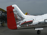 N4132A @ CMA - 1944 North American/Aero Classics P-51D MUSTANG, Rolls Royce V-1650-7 Merlin 1,695 Hp, Limited class, tail - by Doug Robertson