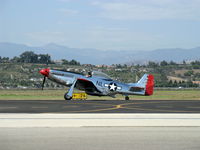 N4132A @ CMA - 1944 North American/Aero Classics P-51D MUSTANG, Rolls Royce V-1650-7 Merlin 1,695 Hp, Limited class, taxi - by Doug Robertson