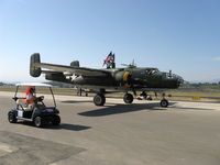 N30801 @ CMA - 1944 North American TB-25N MITCHELL 'Executive Sweet', two Wright Cyclone R-2600s 1,700 Hp each, taxi - by Doug Robertson