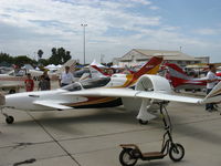 N116RP @ CMA - 2007 Parker ALIENAIR 1 one-off, Toyota Superturbo racing engine 290 Hp, triple ducted fans, retractible landing gear, still has not flown-question of insufficient power? among other questions - by Doug Robertson