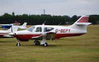 G-BEPY @ EGLM - Rockwell Commander 112B at White Waltham - by moxy