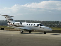 N489CB @ CMA - 2002 Cessna 525 CITATION CJ1, two Wiliams FJ44-1A turbofans pod mounted with attenuators 1,900 lb st each, taxi - by Doug Robertson