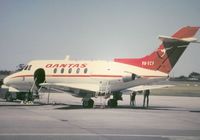 VH-ECF @ YMEN - The smallest jet operated by QANTAS - HS125-3B. Cockpit configured as a B707 for pilot training - before simulators. From a colour transparency taken in 1968. - by red750