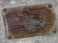 UNKNOWN - OX5 data plate.  Engine on display at House on the Rock - Dodgeville, Wisconsin