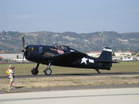 N1078Z @ CMA - 1963 S & S Special/Grumman F6F-5 HELLCAT 'Minsi III', P&W R-2800-10W Double Wasp 18 cylinder 2,200 Hp, taxi - by Doug Robertson