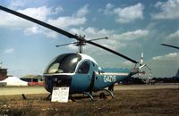 G-AZYB @ GREENHAM - Bell 47H later to be come a museum exhibit was present at the 1974 Intnl Air Tattoo at RAF Greenham Common. - by Peter Nicholson