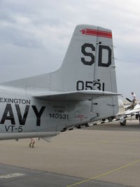 N531KG @ CMA - 1954 North American T-28C TROJAN 'Tough Old Bird', Wright R-1820-86 Cyclone 1,425 Hp, tail with arresting hook in -C model - by Doug Robertson