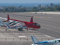 N400AS @ KSMO - N400AS leaving the helipad - by Torsten Hoff