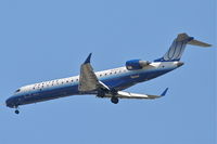 N161GJ @ KORD - Go Jet Airlines United Express CL-600-2C10, 4R approach KORD - by Mark Kalfas