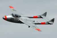 SE-DXV @ ESSF - Vampire fly-past at Hultsfred airfield, Sweden. - by Henk van Capelle