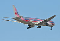 N759AN @ KORD - American Airlines Boeing 777-223, N795AN (Susan G. Komen Cure)  on final RWY 10 KORD - by Mark Kalfas