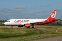 D-ABDU @ EGBB - Air Berlin A320 at Birmingham - by Terry Fletcher