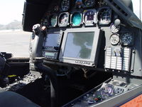 N109Z @ POC - Pilot's area (2 radios) - by Helicopterfriend