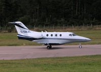 G-OMJC @ EGLF - LINED UP RWY 26. MANHATTAN JET CHARTER. PREV.REG. N4488F  - by BIKE PILOT