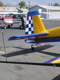 N434TJ @ SZP - 1994 Extra Flugzeugbau Gmbh EA 300/S, Lycoming AEIO-540 300 Hp, short wing version, checkerboard tail - by Doug Robertson