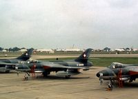 J-4030 @ GREENHAM - Hunter F.58 of the Patrouille Suisse display team at the 1979 Intnl Air Tattoo at RAF Greenham Common. - by Peter Nicholson