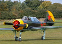 G-YAKX @ EGHP - RESIDENT YAK-52 TAXYING IN AFTER LOCAL FLIGHT. PREV. REG. RA-44473. POPHAM RUSSIAN AIRCRAFT FLY-IN - by BIKE PILOT