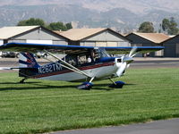 N262TM @ SZP - 1992 American Champion 8KCAB SUPER DECATHLON, Lycoming AEIO-360 180 Hp, parking - by Doug Robertson