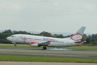 G-OGBD @ EGCC - BMI Baby - Boeing 737-3L9 - Landing - by David Burrell