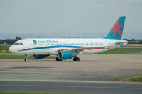 G-OOPU @ EGCC - First Choice - Airbus A320-214 - Taxiing - by David Burrell