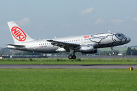 OE-LED @ LOWL - Niki Airbus A319-112 landing on RWY09 - by Janos Palvoelgyi