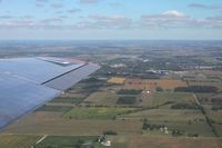 N3193G @ I74 - Looking north from 2500' at Urbana, Ohio and the airport just beyond.