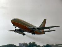 N22SW @ DAL - Boeing 737-2H4 of Southwest Airlines climbing out of Love Field, Dallas in May 1973. - by Peter Nicholson