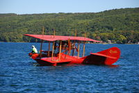 N914GC @ KUEKA LAKE - Curtiss Museum Replica 1914 Flying Boad America - by Conrad Sorenson