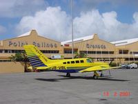 J8-VBL @ TGPY - Cessna 402C Rstol Grenada - by Paul Gravel