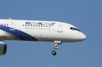 4X-EBU @ EBBR - flight LY331 is descending to rwy 02