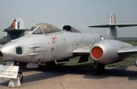 VZ608 @ NEWARK - Meteor FR.9 of the Newark Air Museum as seen in May 1982. - by Peter Nicholson