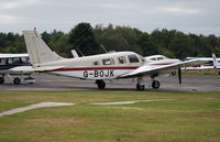 G-BOJK @ EGLK - Piper Seneca III at Blackbushe - by moxy